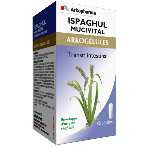 Arkogélules ispaghul mucivital transit intestinalf Arkopharma - 45 gélules