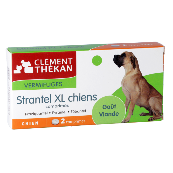 Vermifuges Strantel Chiens plus de 35 kg Clément Thékan - 2 comprimés