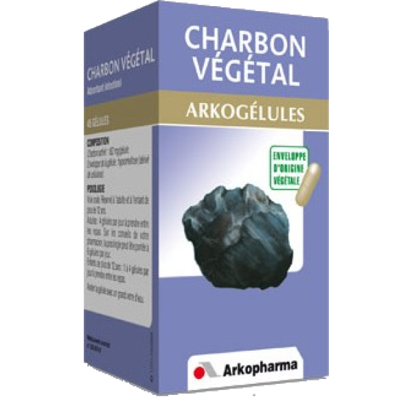 Arkogélules charbon végétal digestion difficile et ballonnements Arkopharma