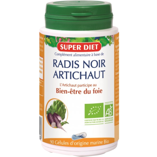 Radis noir et Artichaut bien-être du foie Bio Super Diet - 90 Gélules