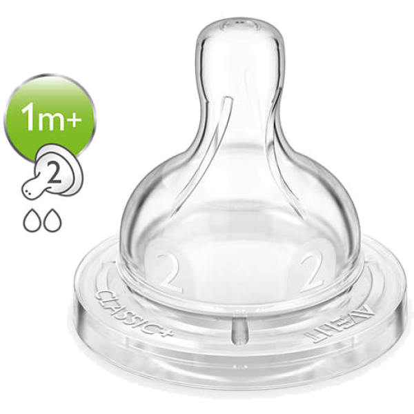 Tétine 1m+ débit lent Philips Avent - 2 pièces