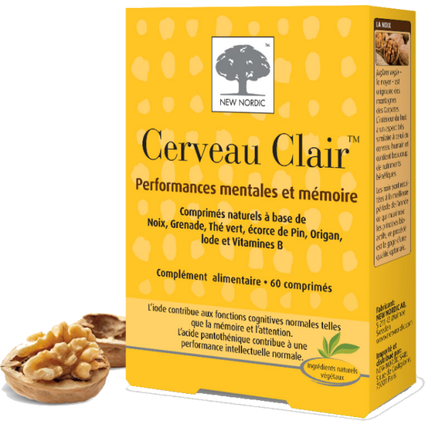 Cerveau clair performances mentales et mémoire New Nordic - 60 comprimés