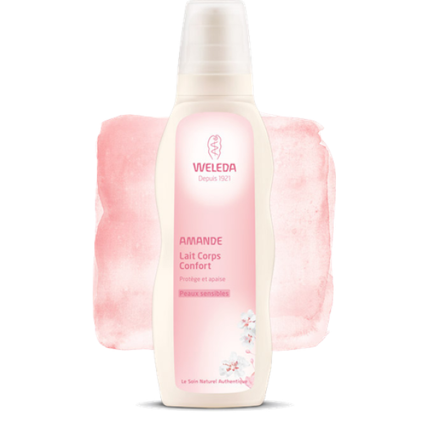 Lait corps confort Amande Weleda - Flacon de 200 mL