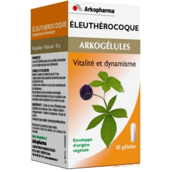 Arkogélules éleuthérocoque vitalité et dynamisme Arkopharma - 45 gélules