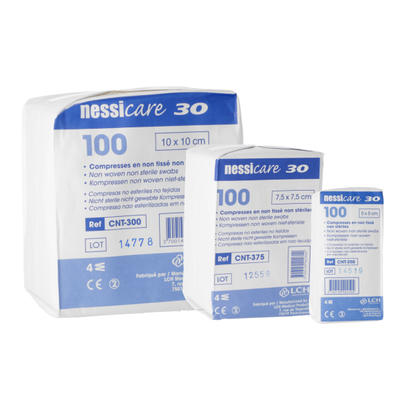 Compresses Nessicare 30 g en non tissé non stériles LCH Boite de 100