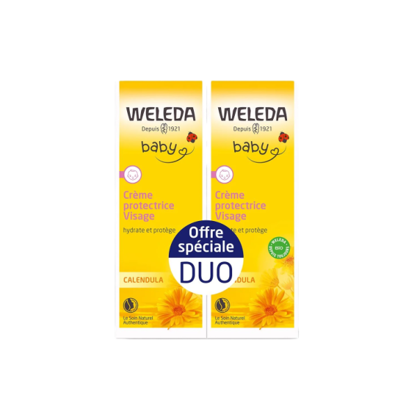 Offre duo crème protectrice visage bébé Weleda