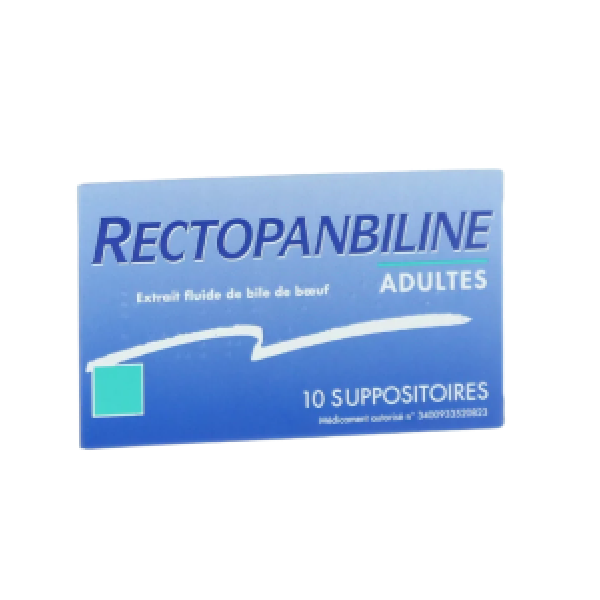 Rectopanbiline extrait fluide de bile de bœuf suppositoire adulte x10