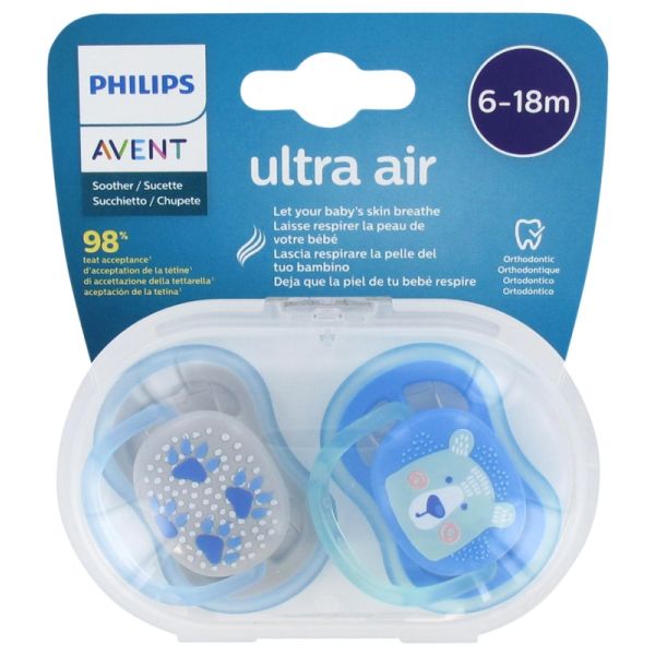 Sucette Ultra Air 6-18 mois X2 - Philips Avent