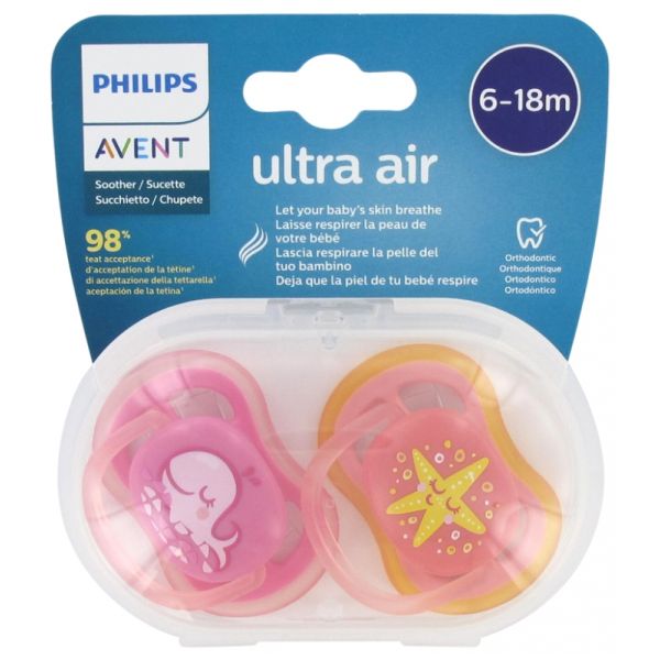 Sucette Ultra Air 6-18 mois X2 - Philips Avent