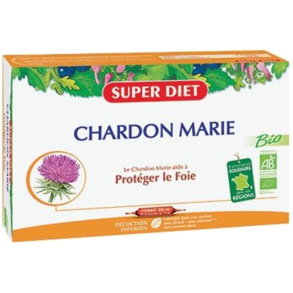 Chardon Marie Protection du foie Bio Super Diet - 20 Ampoules