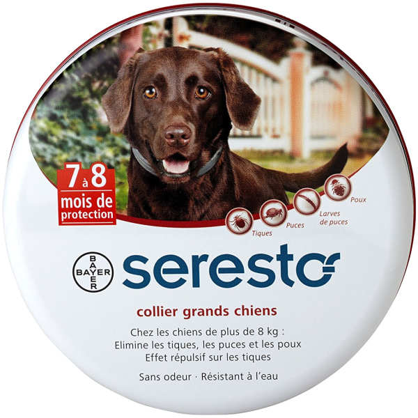 Seresto Antiparasitaire externe Collier pour grands chiens de plus de 8 kg Bayer - 70 cm
